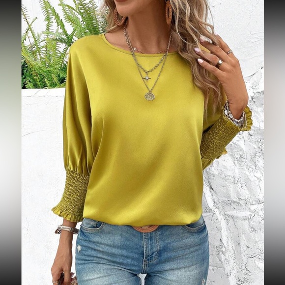 Tops Luxe Batwing Sleeve Blouse Poshmark